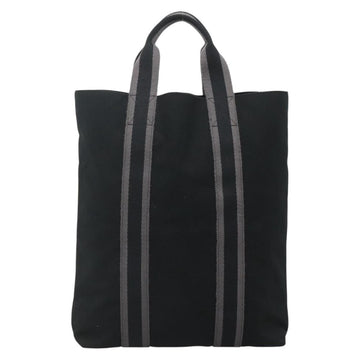 HERMES Fourre Tout Cabas Tote Bag Canvas Black Auth 129600 - 0