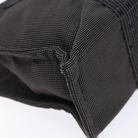 HERMES Her Line PM Hand Bag Canvas Gray Silver Auth 129601