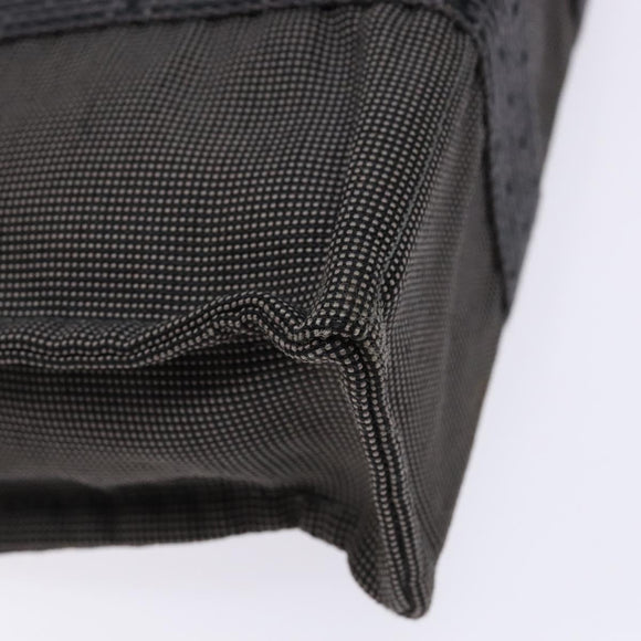 HERMES Her Line PM Hand Bag Canvas Gray Silver Auth 129601