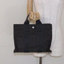HERMES Her Line PM Handtasche Canvas Grau Silber Auth 129601-20