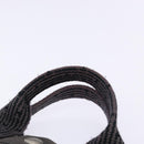 HERMES Her Line PM Hand Bag Canvas Gray Silver Auth 129601-8