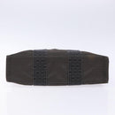 HERMES Her Line PM Handtasche Canvas Grau Silber Auth 129601-5