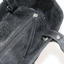 CHANEL Paris Biarritz Tote Bag Coated Canvas Black Silver CC Auth 129603-10