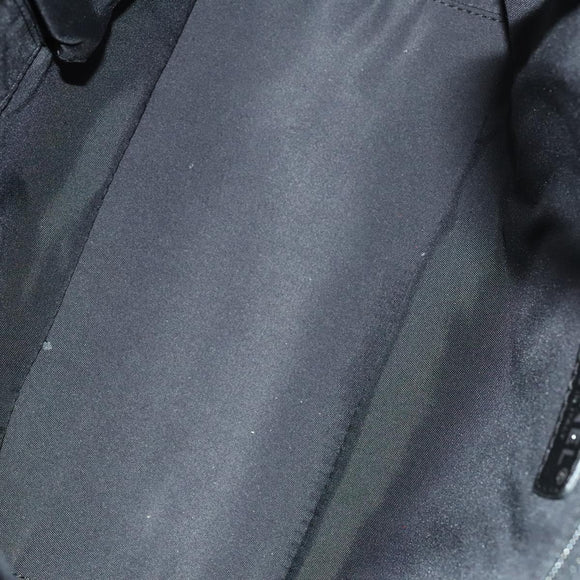 CHANEL Paris Biarritz Tote Bag Coated Canvas Black Silver CC Auth 129603