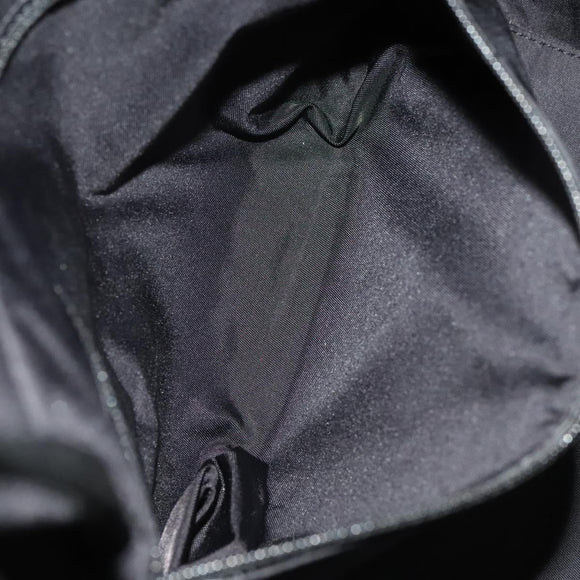 CHANEL Paris Biarritz Tote Bag Coated Canvas Black Silver CC Auth 129603