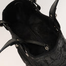 CHANEL Paris Biarritz Tote Bag Coated Canvas Black Silver CC Auth 129603-6