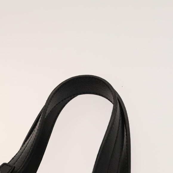 CHANEL Paris Biarritz Tote Bag Coated Canvas Black Silver CC Auth 129603