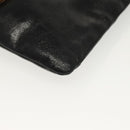 PRADA Chain Shoulder Bag Leather Black Gold Auth 129605-14