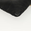 PRADA Chain Shoulder Bag Leather Black Gold Auth 129605-15