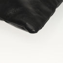 PRADA Chain Shoulder Bag Leather Black Gold Auth 129605-16