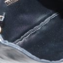 PRADA Chain Shoulder Bag Leather Black Gold Auth 129605-10