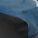 LOUIS VUITTON Epi Petit Noe Shoulder Bag Bicolor Black Blue M44152 Auth 129607-9