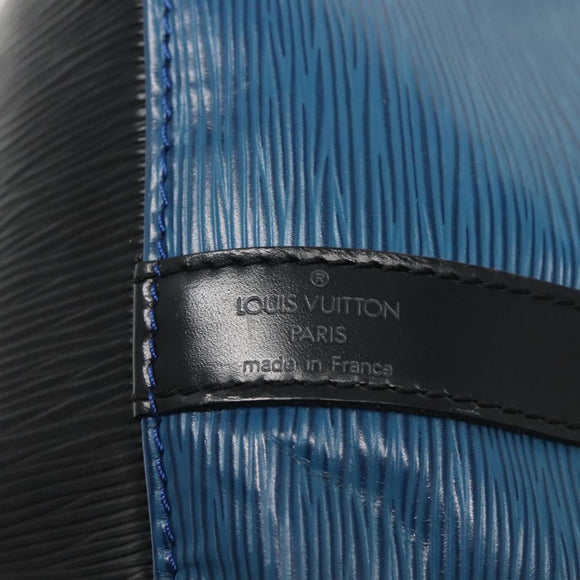 LOUIS VUITTON Epi Petit Noe Shoulder Bag Bicolor Black Blue M44152 Auth 129607
