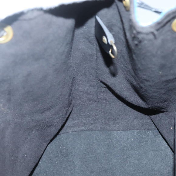 LOUIS VUITTON Epi Petit Noe Shoulder Bag Bicolor Black Blue M44152 Auth 129607