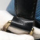 LOUIS VUITTON Epi Petit Noe Shoulder Bag Bicolor Black Blue M44152 Auth 129607-12