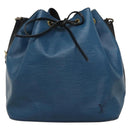 LOUIS VUITTON Epi Petit Noe Shoulder Bag Bicolor Black Blue M44152 Auth 129607-13