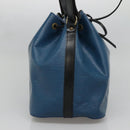 LOUIS VUITTON Epi Petit Noe Shoulder Bag Bicolor Black Blue M44152 Auth 129607-3