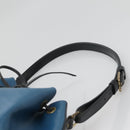 LOUIS VUITTON Epi Petit Noe Shoulder Bag Bicolor Black Blue M44152 Auth 129607-8