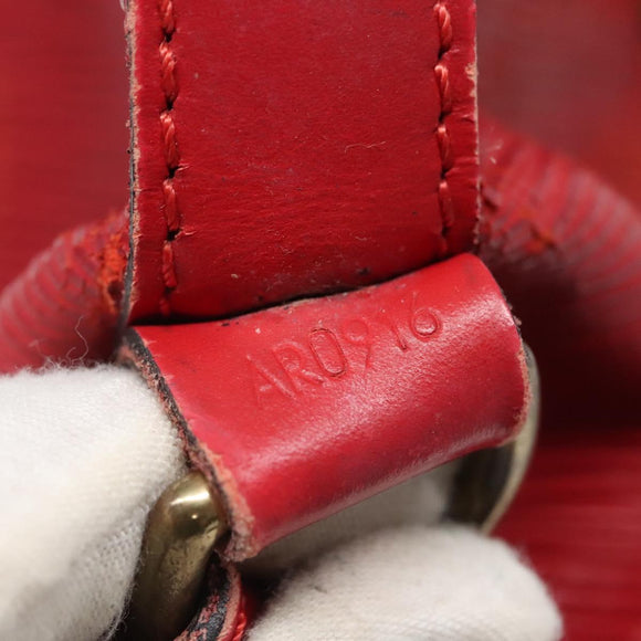 LOUIS VUITTON Epi Petit Noe Shoulder Bag Red M44107 LV Auth 129608