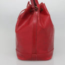 LOUIS VUITTON Epi Petit Noe Shoulder Bag Red M44107 LV Auth 129608-4