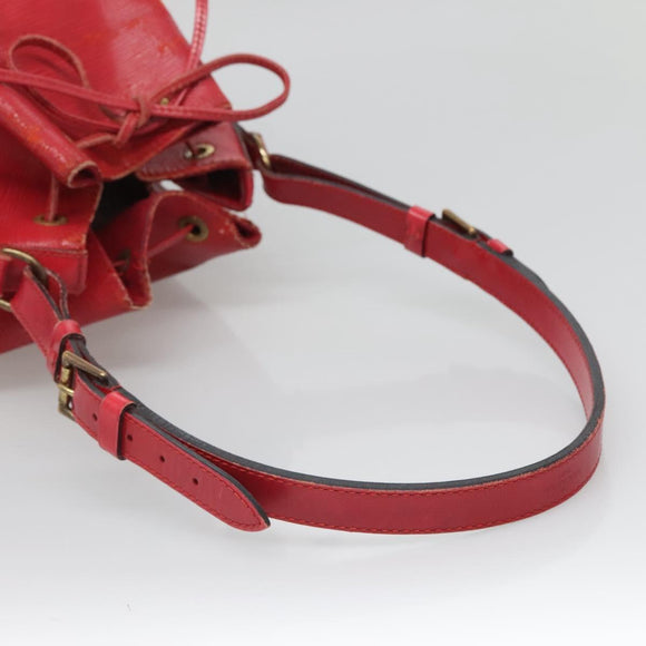 LOUIS VUITTON Epi Petit Noe Shoulder Bag Red M44107 LV Auth 129608