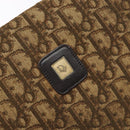 Christian Dior Trotter Canvas Shoulder Bag Brown Gold Auth 129621-8