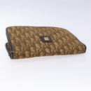 Christian Dior Trotter Canvas Shoulder Bag Brown Gold Auth 129621-5