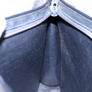 Christian Dior Trotter Canvas Shoulder Bag Navy Gold Auth 129622-18