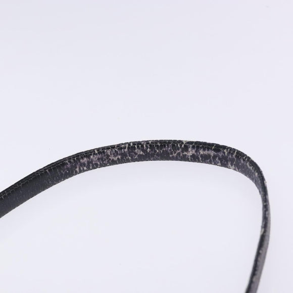 Christian Dior Trotter Canvas Shoulder Bag Navy Gold Auth 129622