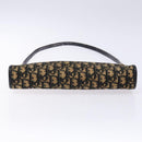 Christian Dior Trotter Canvas Shoulder Bag Navy Gold Auth 129622-5