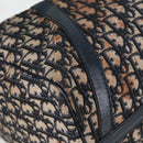 Christian Dior Trotter Canvas Boston Bag Navy Silver Auth 129623-11