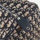 Christian Dior Trotter Canvas Boston Bag Navy Silver Auth 129623-15