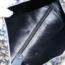 Christian Dior Trotter Canvas Boston Bag Navy Silver Auth 129623-16
