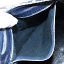 Christian Dior Trotter Canvas Boston Bag Navy Silver Auth 129623-20