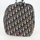 Christian Dior Trotter Canvas Boston Bag Navy Silver Auth 129623-6