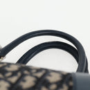 Christian Dior Trotter Canvas Boston Bag Navy Silver Auth 129623-9