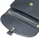 Christian Dior Trotter Canvas Shoulder Bag Black Gold Auth 129624-10