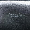 Christian Dior Trotter Canvas Shoulder Bag Black Gold Auth 129624-18