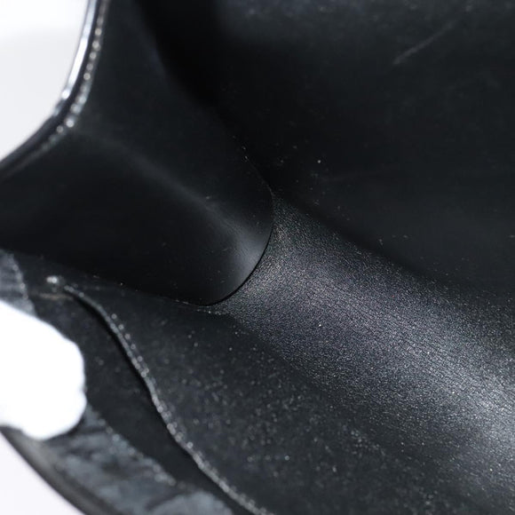 Christian Dior Trotter Canvas Shoulder Bag Black Gold Auth 129624