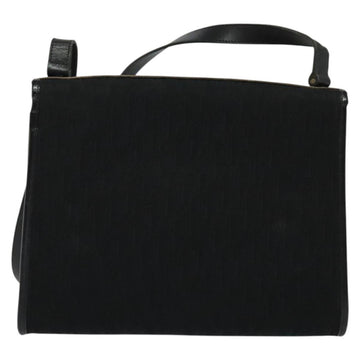 Christian Dior Trotter Canvas Shoulder Bag Black Gold Auth 129624 - 0
