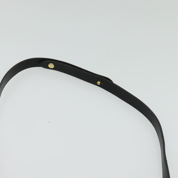 Christian Dior Trotter Canvas Shoulder Bag Black Gold Auth 129624