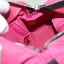 PRADA Shoulder Bag Nylon Pink Silver Auth 129631-21