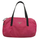 PRADA Shoulder Bag Nylon Pink Silver Auth 129631-13