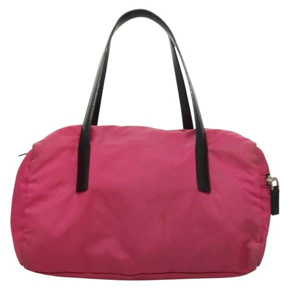 PRADA Shoulder Bag Nylon Pink Silver Auth 129631