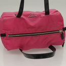 PRADA Shoulder Bag Nylon Pink Silver Auth 129631-7