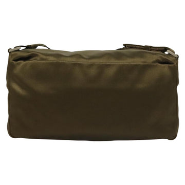 PRADA Shoulder Bag Satin Green Silver Auth 129632 - 0