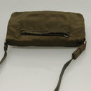 PRADA Shoulder Bag Satin Green Silver Auth 129632-6