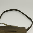 PRADA Shoulder Bag Satin Green Silver Auth 129632-14