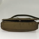 PRADA Shoulder Bag Satin Green Silver Auth 129632-5