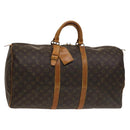 LOUIS VUITTON Monogram Keepall 55 Boston Bag M41424 LV Auth 129636-1